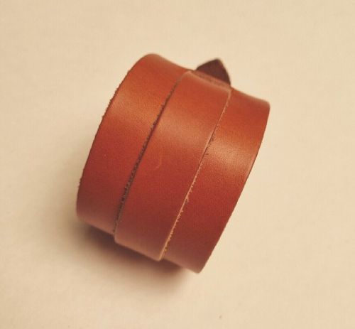Leather One Strap Wrist Band Brace Support - Gym Weight Lifting Wrap - Various Colours (Tan)